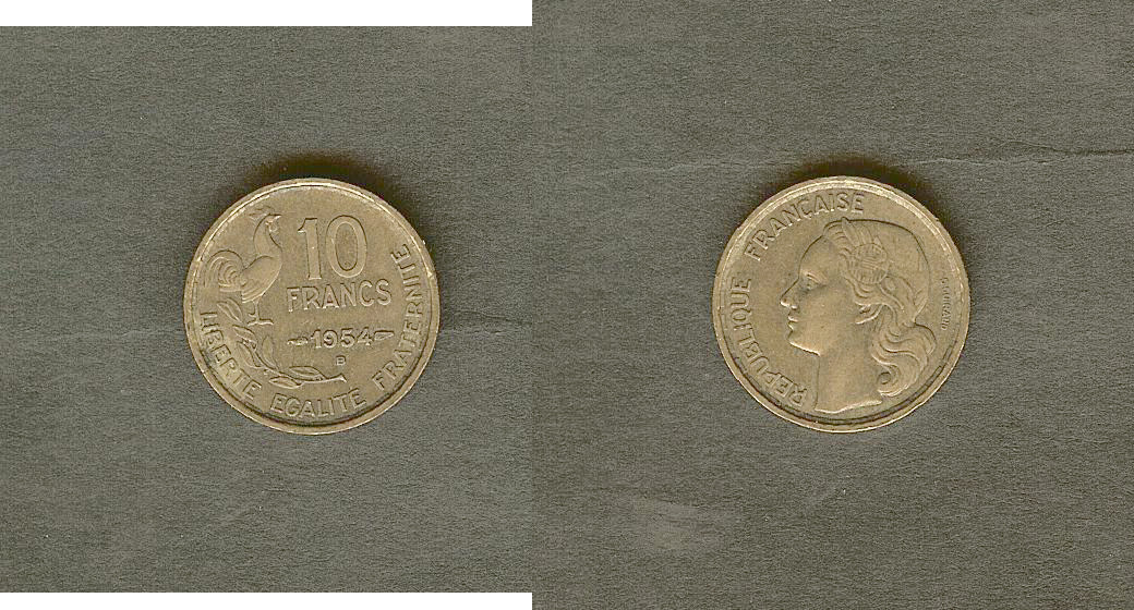 10 francs Guiraud 1954 Beaumont-Le-Roger TTB+